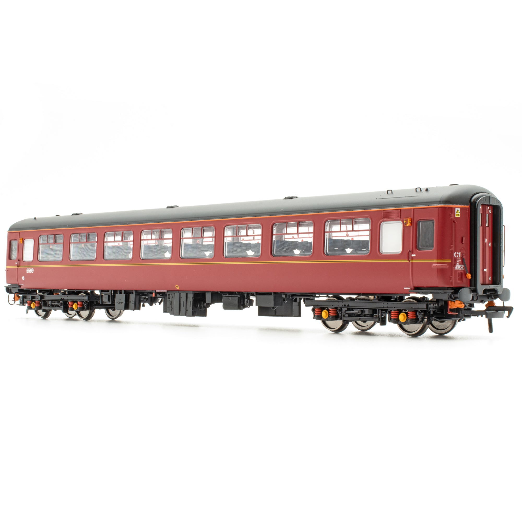 BR Mk.2c (ffenestr fach y toiled) TSO 5569 Maroon (De Cymru a'r Gorllewin)
