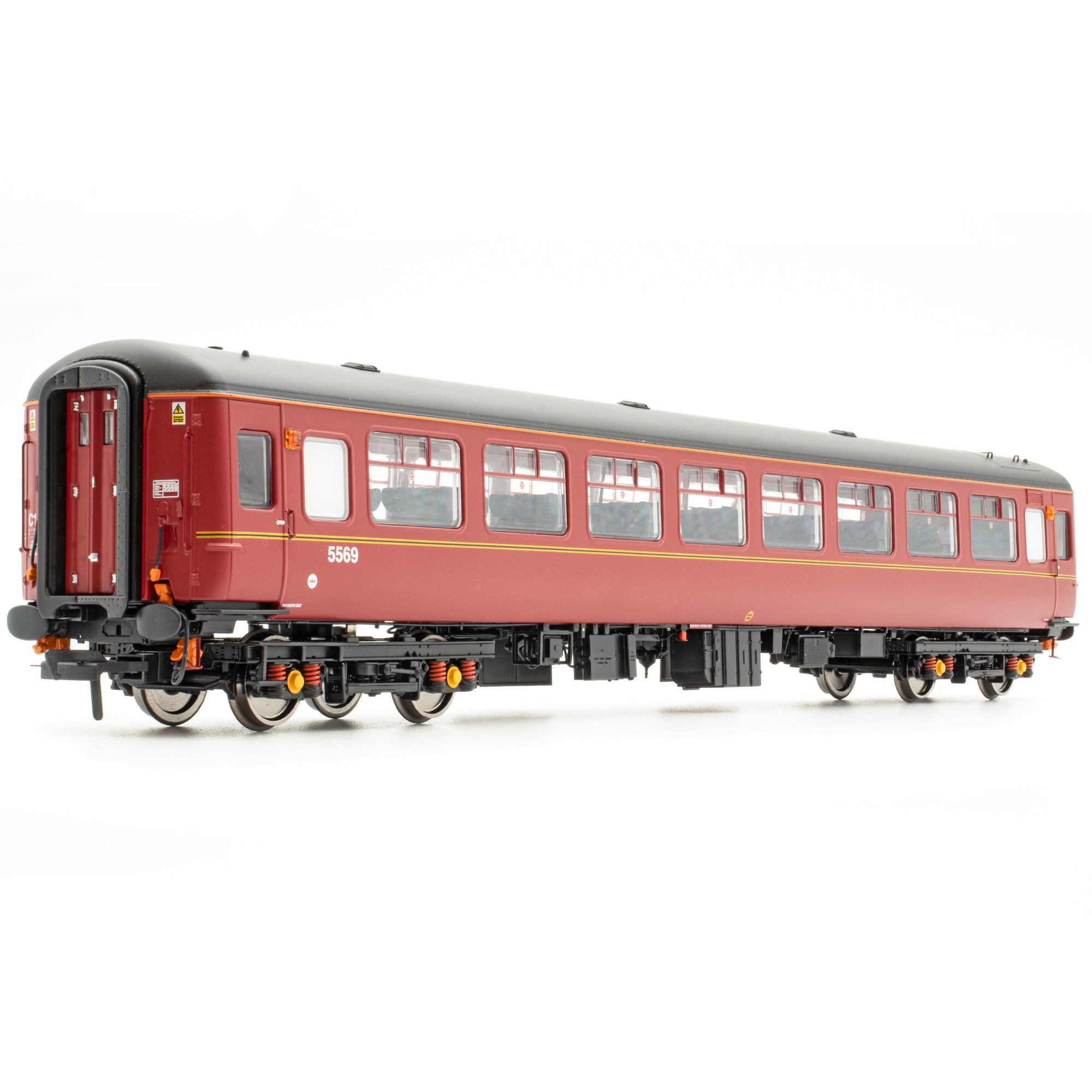 BR Mk.2c (ffenestr fach y toiled) TSO 5569 Maroon (De Cymru a'r Gorllewin)