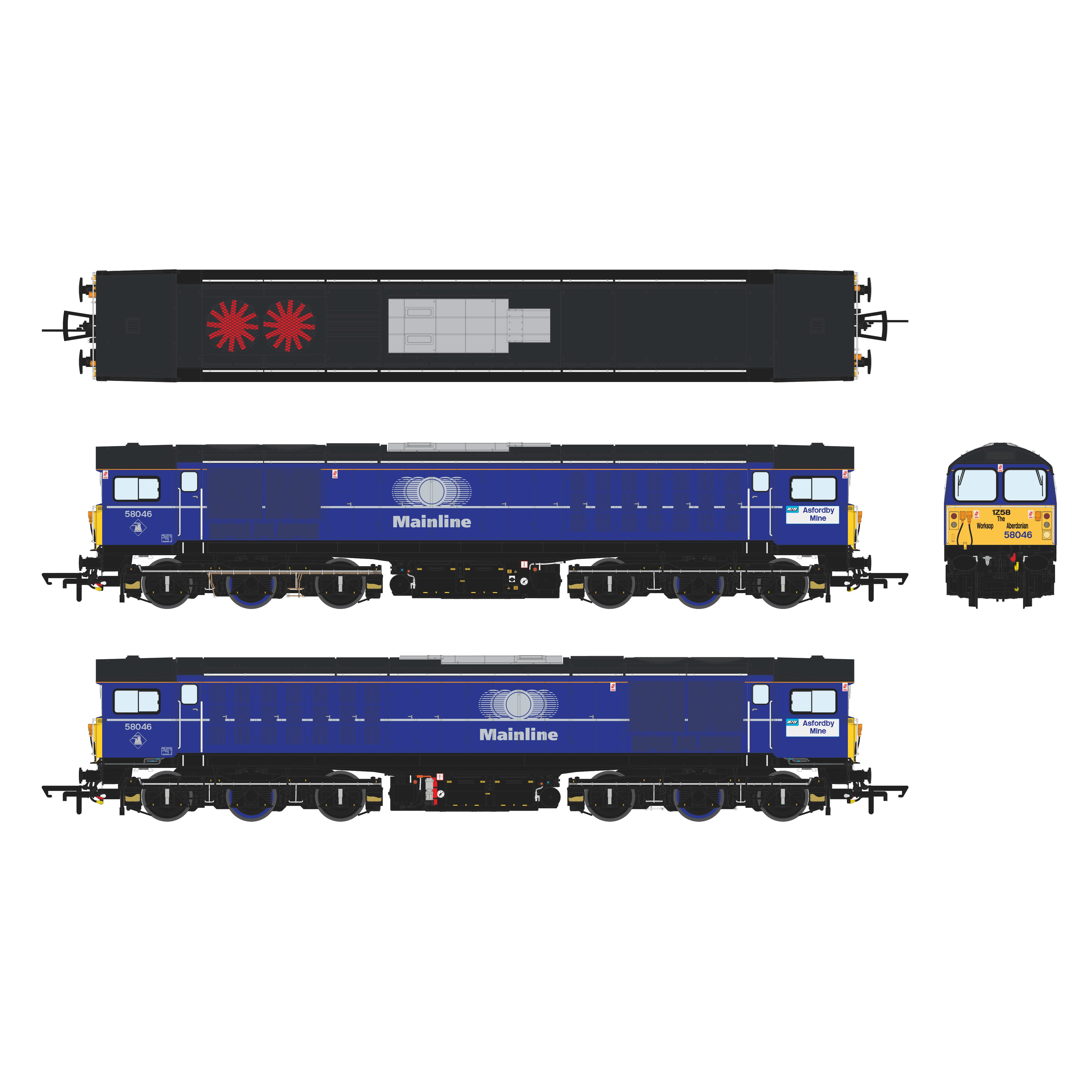 Class 58 - Mainline Blue - 58046 - DCC Sound Fitted