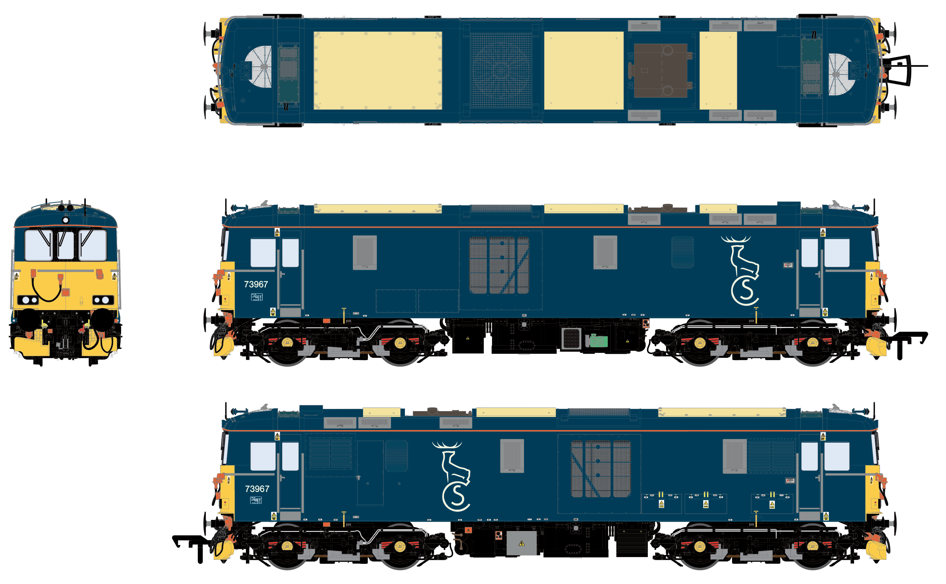 Class 73 - Caledonian (Early) - 73967