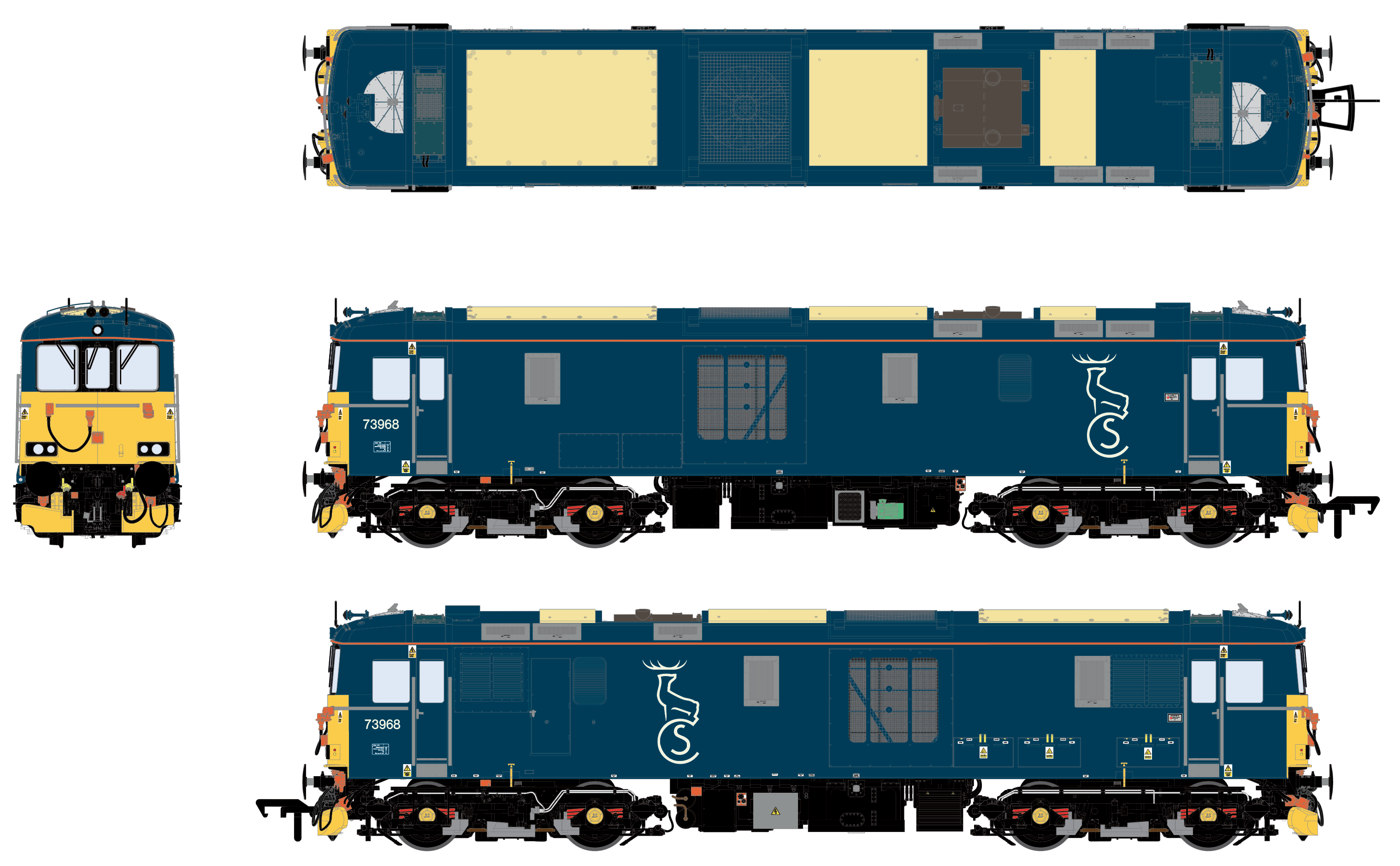 Class 73 - Caledonian (Early) - 73968