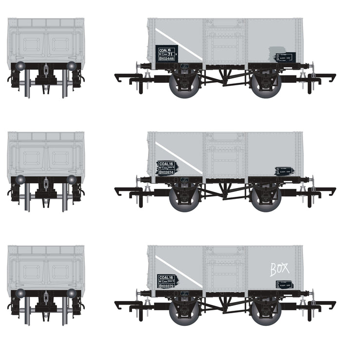 BR 16T Mineral - 1/109 - BR Freight Grey (TOPS COAL 16) - Pack H