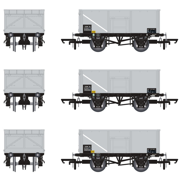 BR 16T Mineral - COAL 16 (Rebody) - BR Freight Grey (Pre-TOPS COAL 16) - Pack O