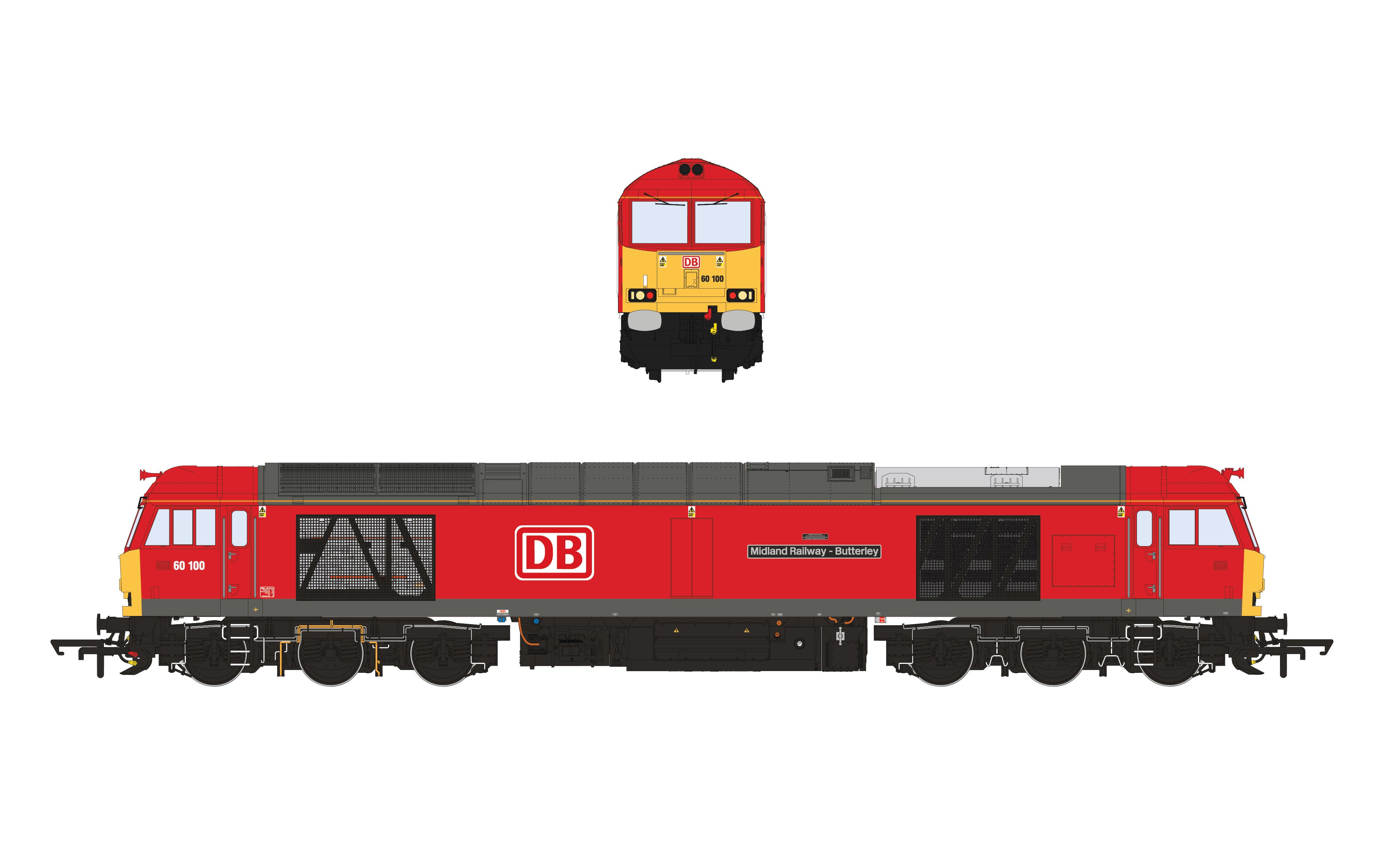 Class 60 - DB Red - 60100 - DCC Sound Fitted – Accurascale
