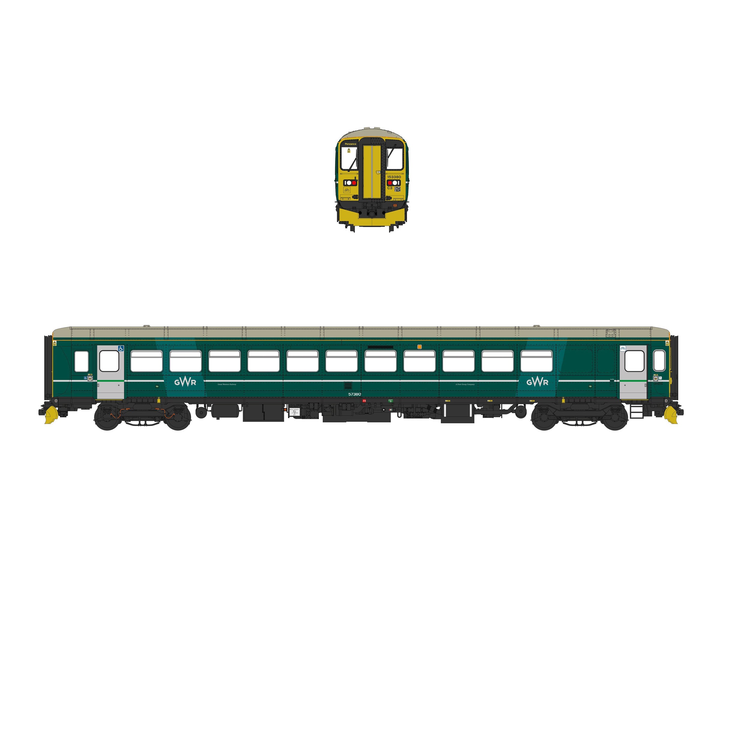 Class 153 - GWR Green - 153380 - OO Scale