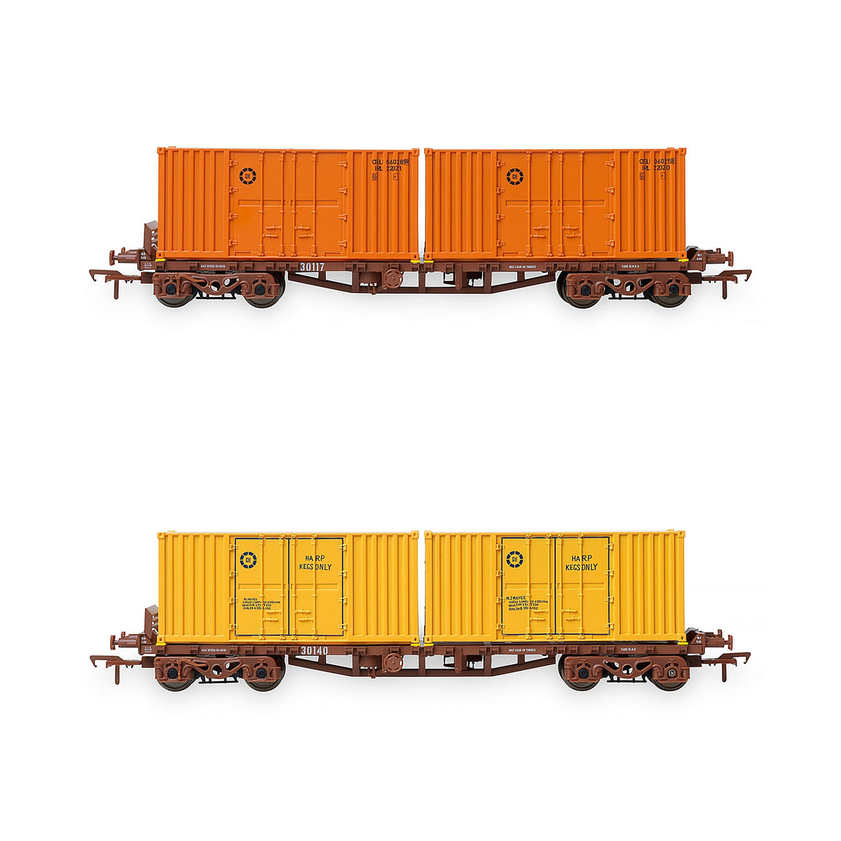 CIÉ/IR 42' Flat - Double - CIE/Harp Containers — Accurascale