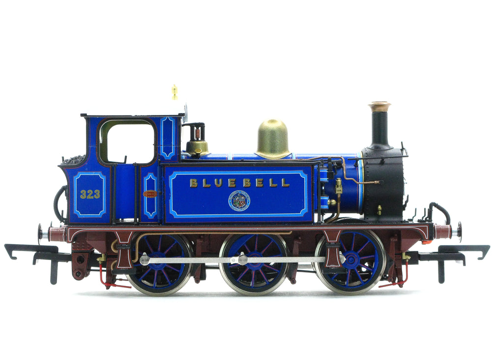 SECR P Class 0-6-0T 323 'Bluebell' in Bluebell Railway lined blue (2010s)