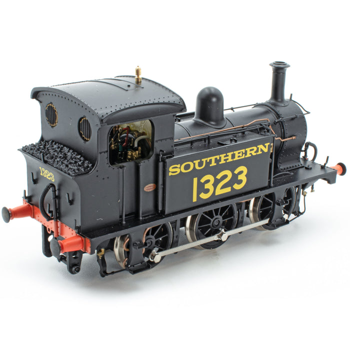 SECR P Class 0-6-0T 1323 in SR black with Egyptian lettering