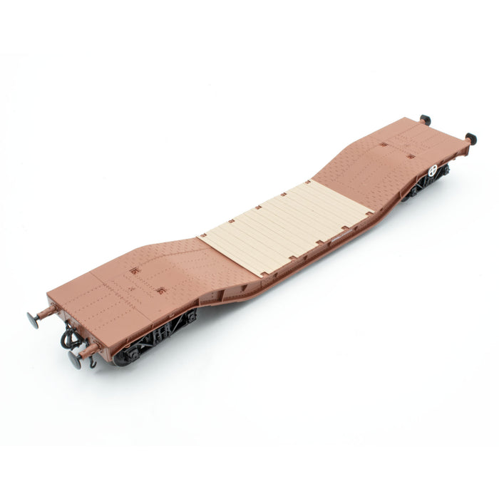 50t 'Warwell' military flat with diamond frame bogies in BR brown - M360332