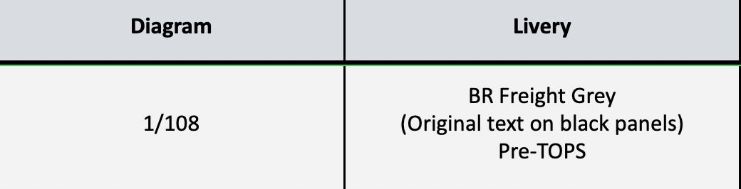 BR 16T ミネラル - 1/108 - BR フレイトグレー（黒パネルにオリジナルテキスト） - パック A