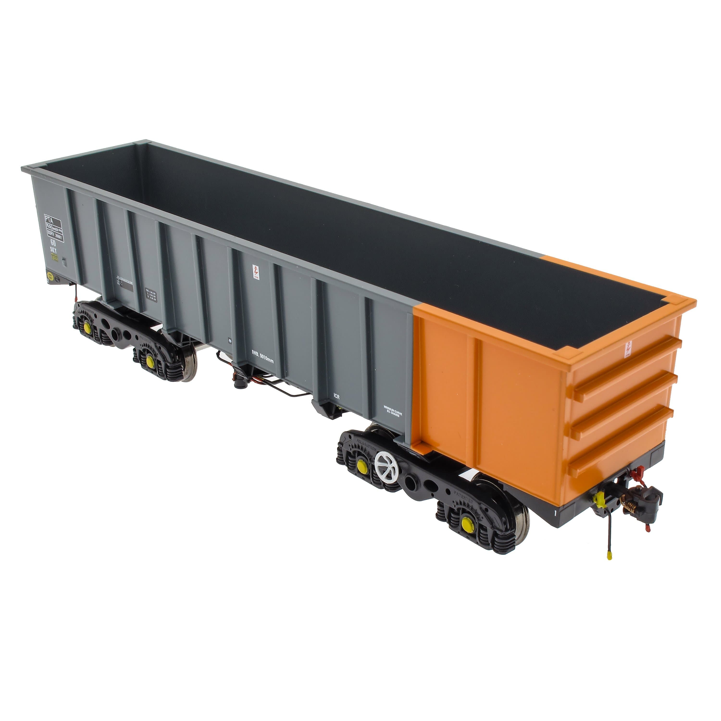 Pecyn PTA/JTA+JUA Bogie Tippler - Dur Prydeinig Llwyd ac Oren (Allan)