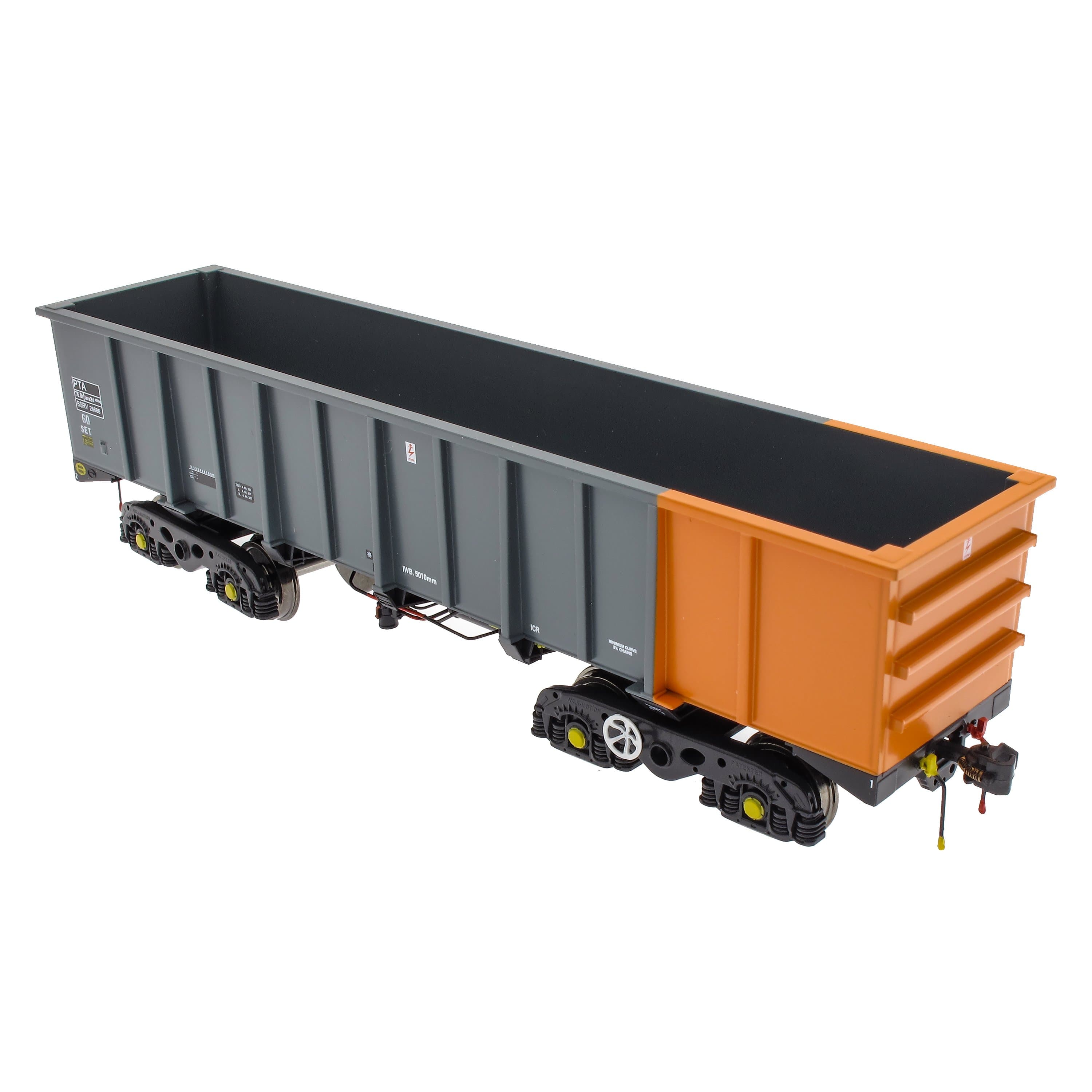 Pecyn PTA/JTA+JUA Bogie Tippler - Dur Prydeinig Llwyd ac Oren (Allan)