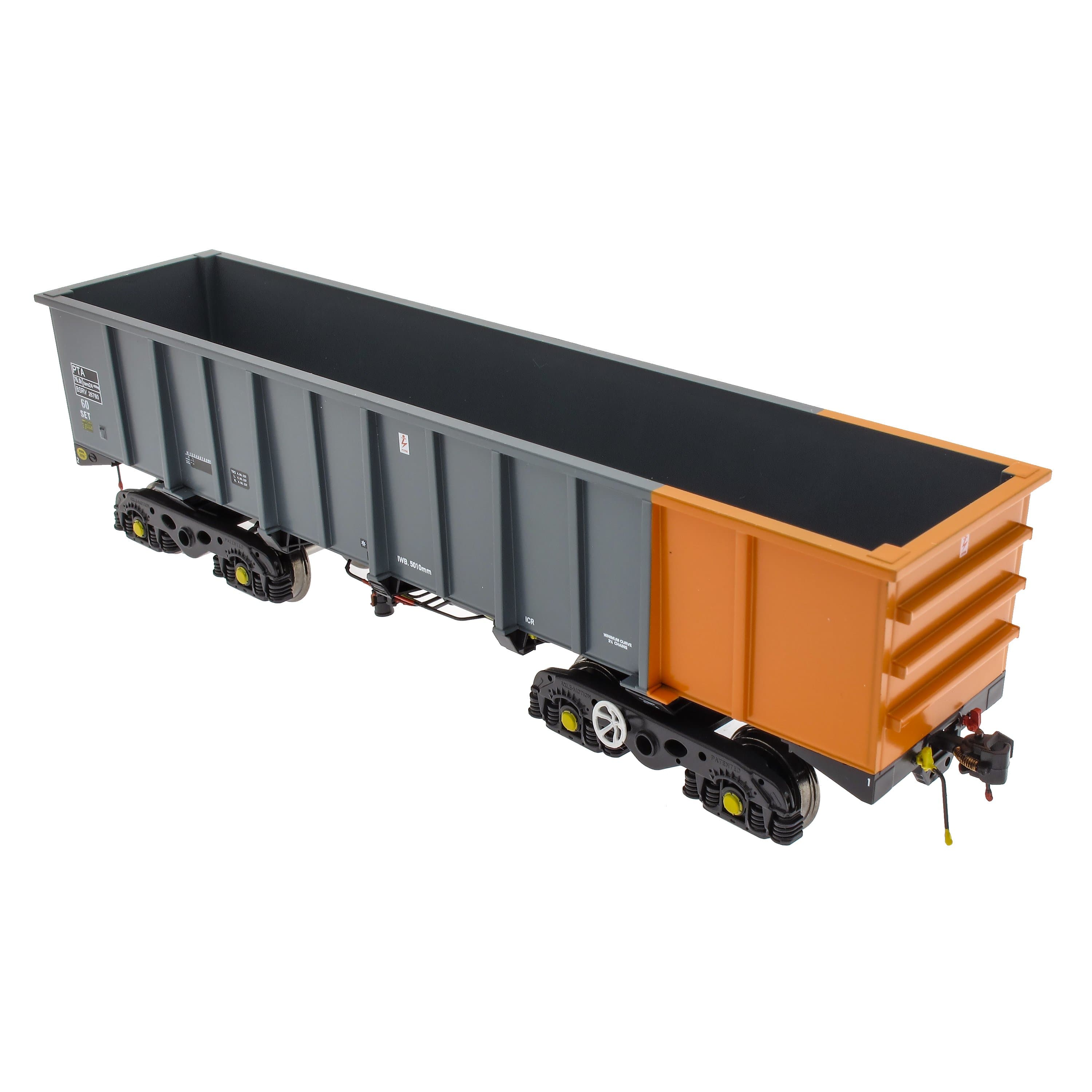 Pecyn PTA/JTA+JUA Bogie Tippler - Dur Prydeinig Llwyd ac Oren (Allan)