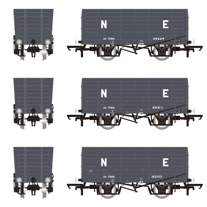 DGM 12 Hopper - LNER Grey - Triple Pack
