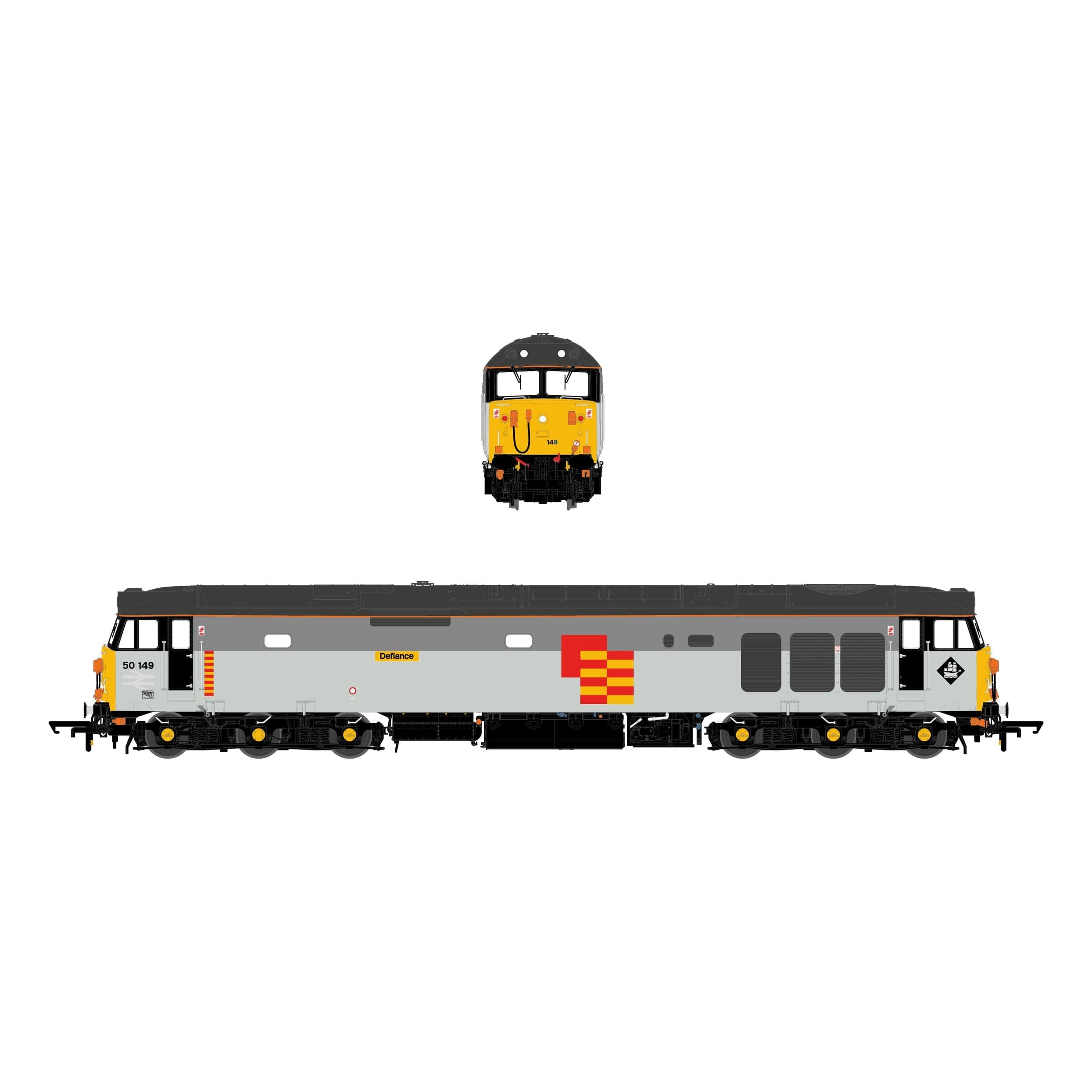 BR Class 50 Railfreight General 50149 Defiance Exclusive Br class 50 railfreight general 50149 defiance exclusive