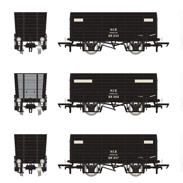 P7 Hopper - NCB (Brodsworth) Black, with white planks - Triple Pack