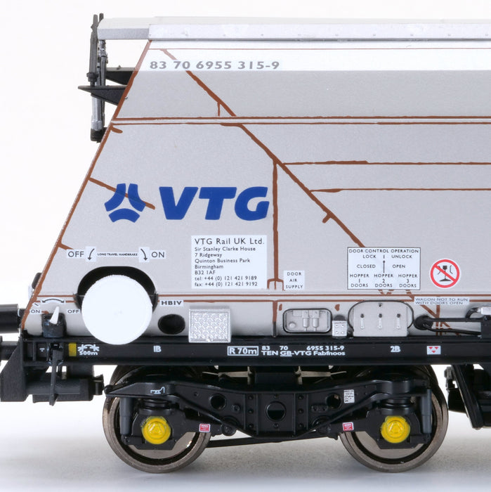 IIA Biomass Bogie Hopper Wagon - GBRf / VTG - Pack 3